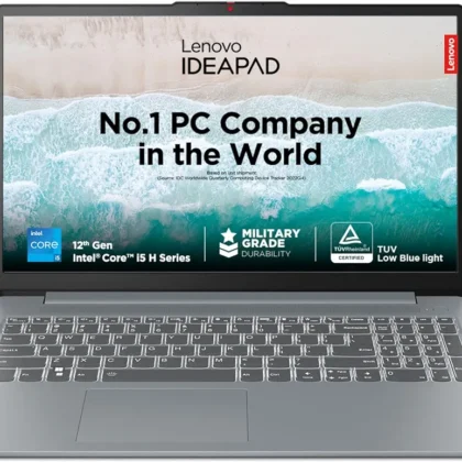 Lenovo IdeaPad Slim 3 Intel Core i5-12450H 15.6″ (39.6cm) FHD IPS Thin & Light Laptop (16GB/512GB SSD/Win 11/Office 2021/Alexa/Backlit KB/1 Yr Warranty + ADP/3 Month Game Pass/Grey/1.62Kg), 83ER008DIN